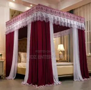 4stand Rail Mosquito Net With Curtains