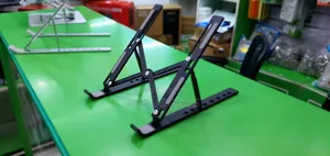 Metallic Folding Laptop Stand _ Silver