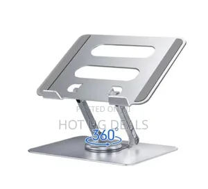 360 Rotate Aluminum Alloy Adjustable Laptop Stand- Silver