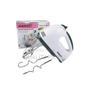 Scarlett 7-Speed Electric Hand Mixer, Egg Beater,White.