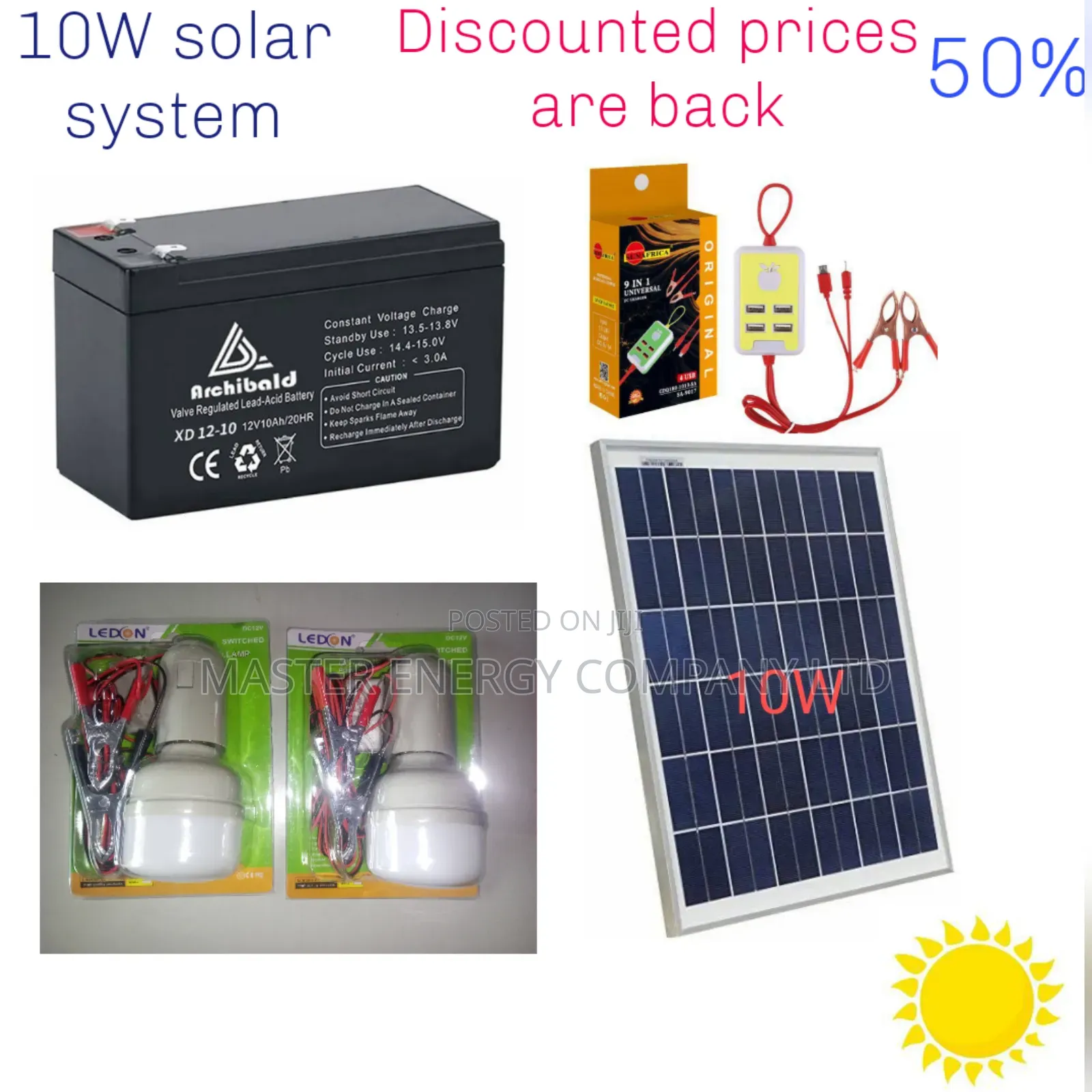 10w Solar System Full Kit German