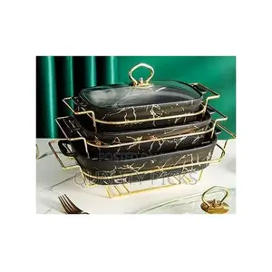3 Piece Same Color Nordic Rectangular Ceramic Dishes