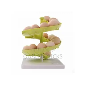 Spiral Egg Tray Storage Organizer-Lemon Green.