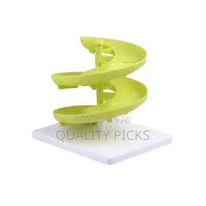 Spiral Egg Tray Storage Organizer-Lemon Green.