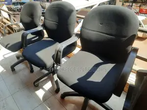 Second Hand Short Back Chairs, Fabric and Adjustable