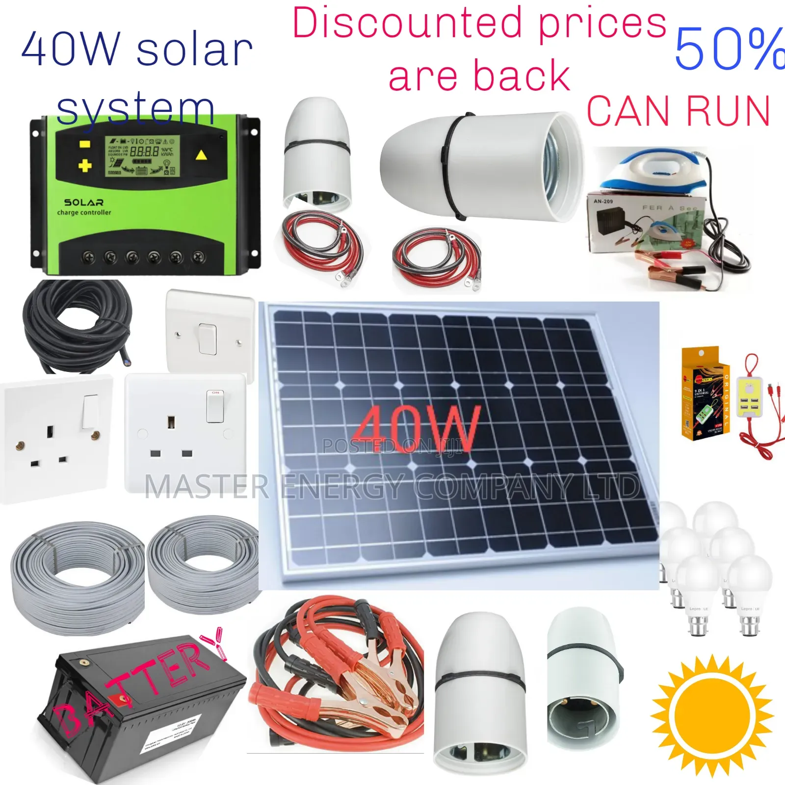 40w Solar System Full Kit German Noej