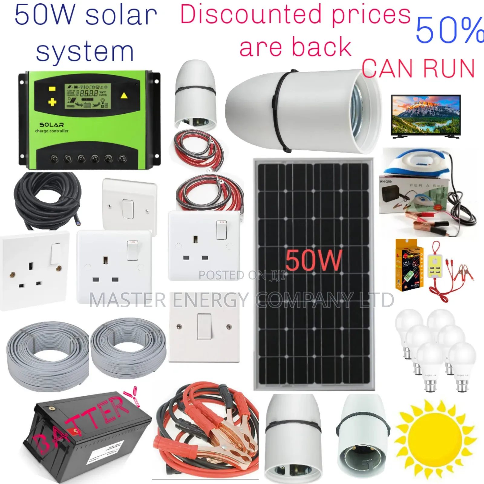50w Solar System Full Kit German Fdu
