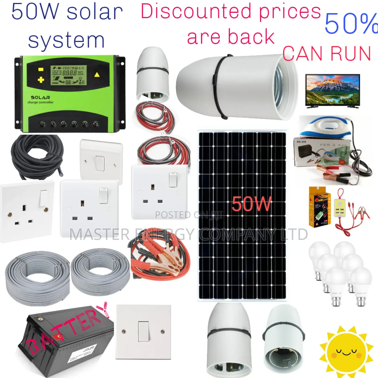 50w Solar System Full Kit German Lok