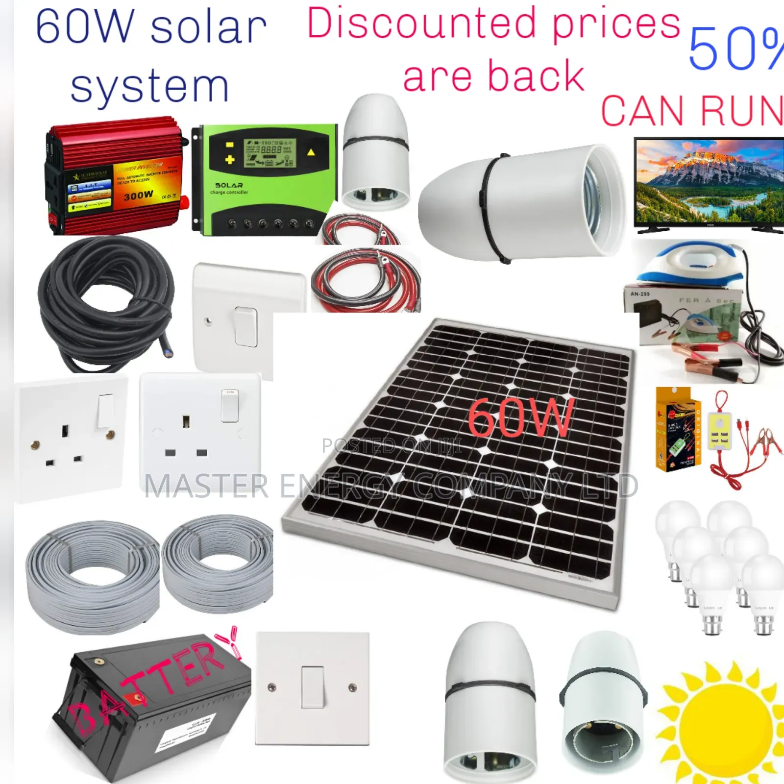 60w Solar System Full Kit German FTR