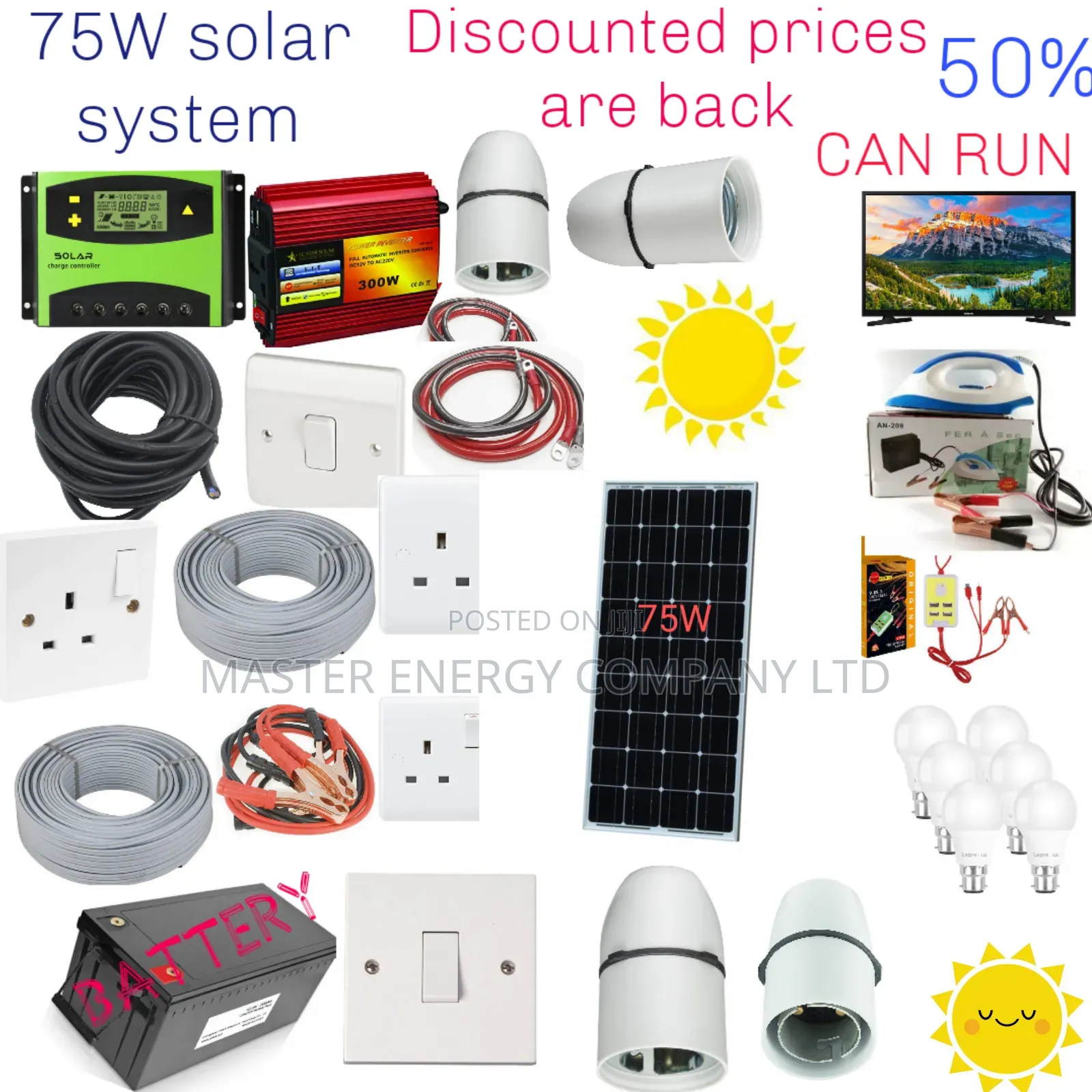 75w Solar System Full Kit German KHHD