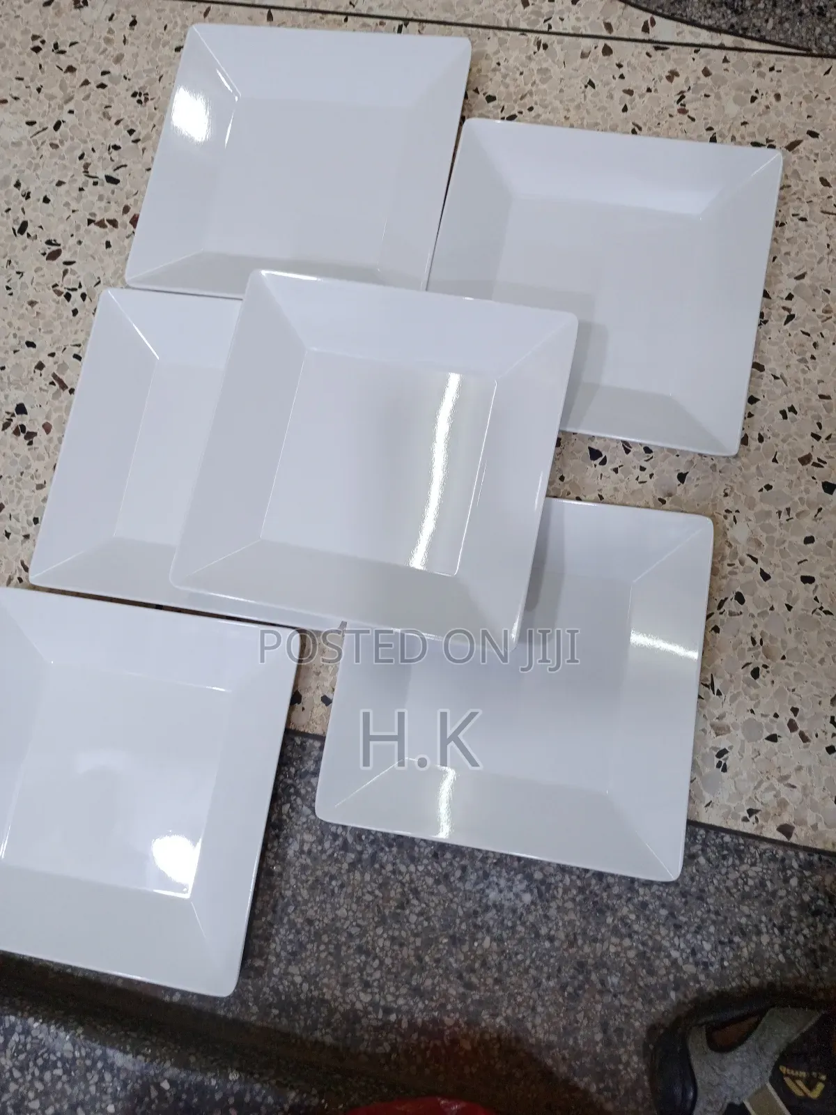 Square Melamine Dinner Plate 6pcs