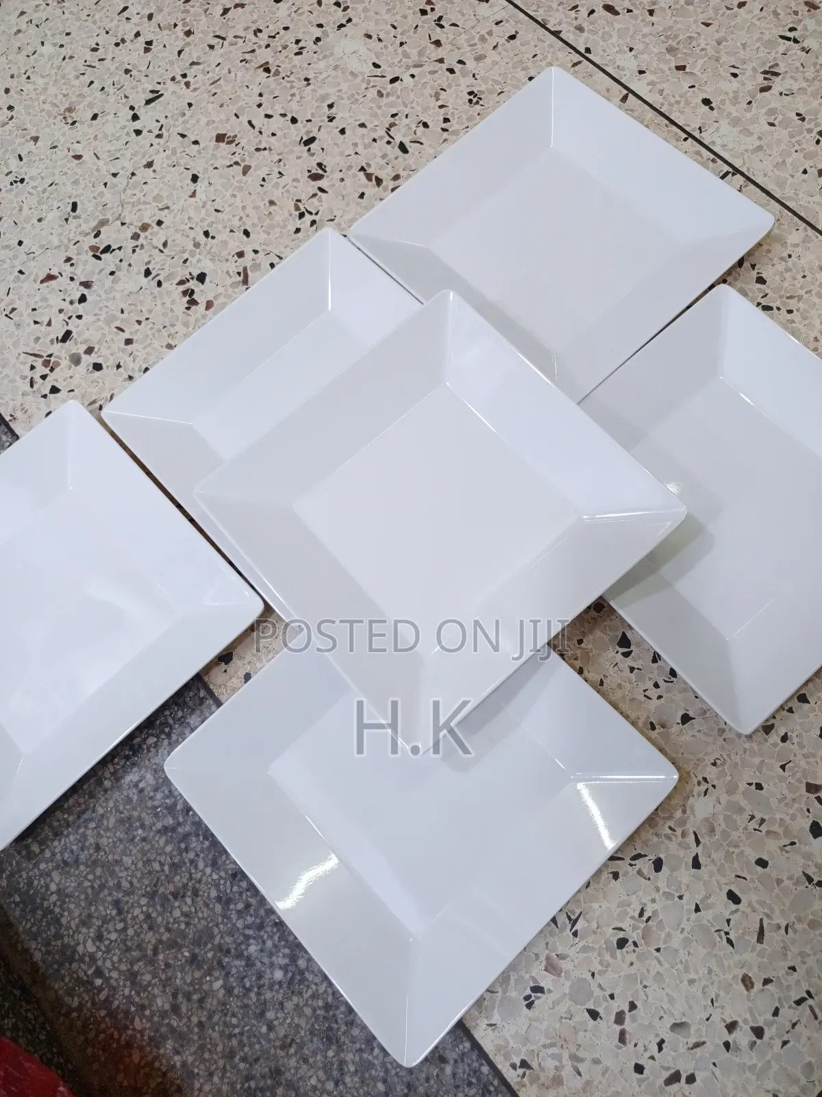 Square Melamine Dinner Plate 6pcs