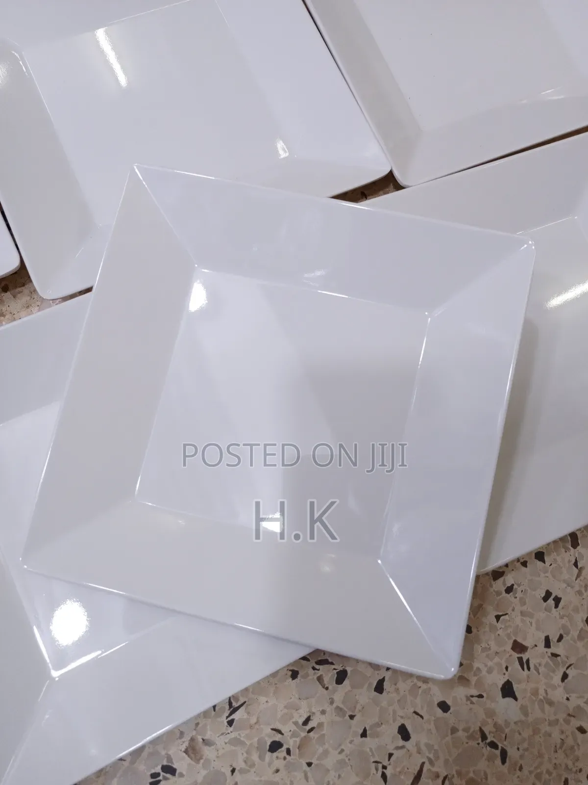 Square Melamine Dinner Plate 6pcs