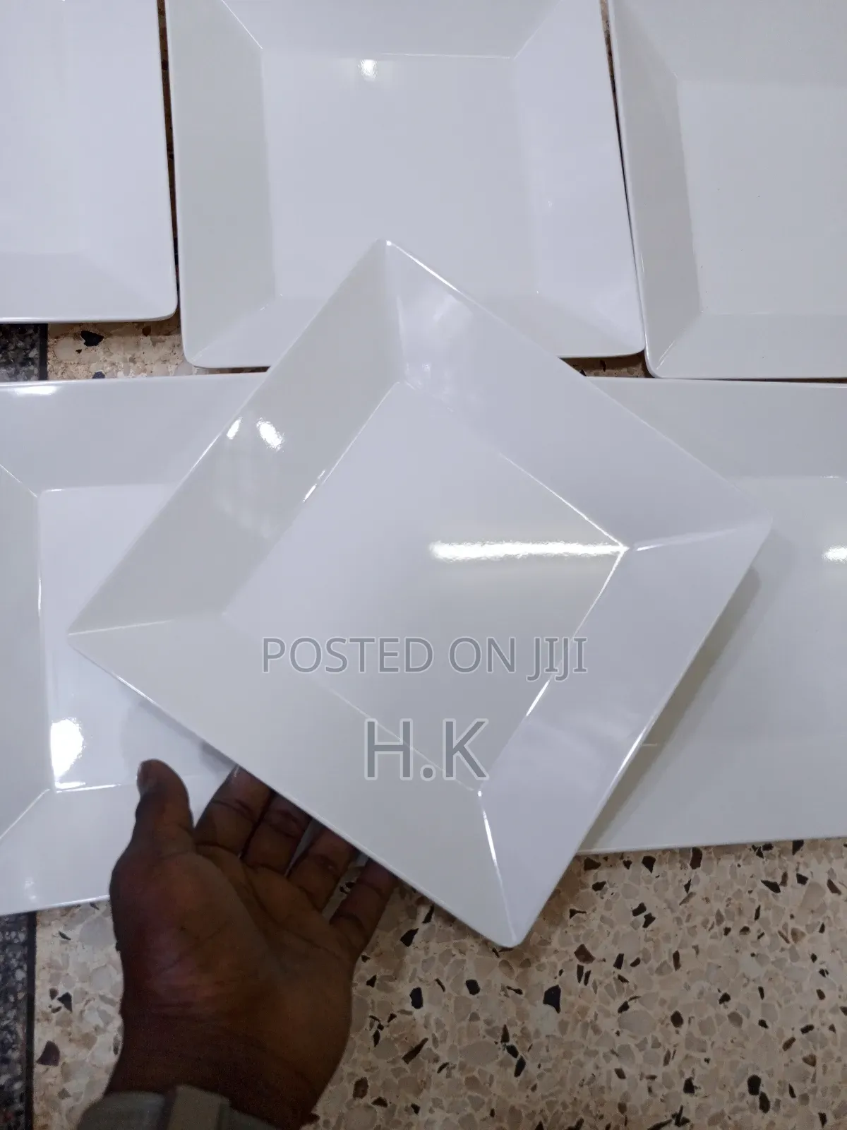 Square Melamine Dinner Plate 6pcs