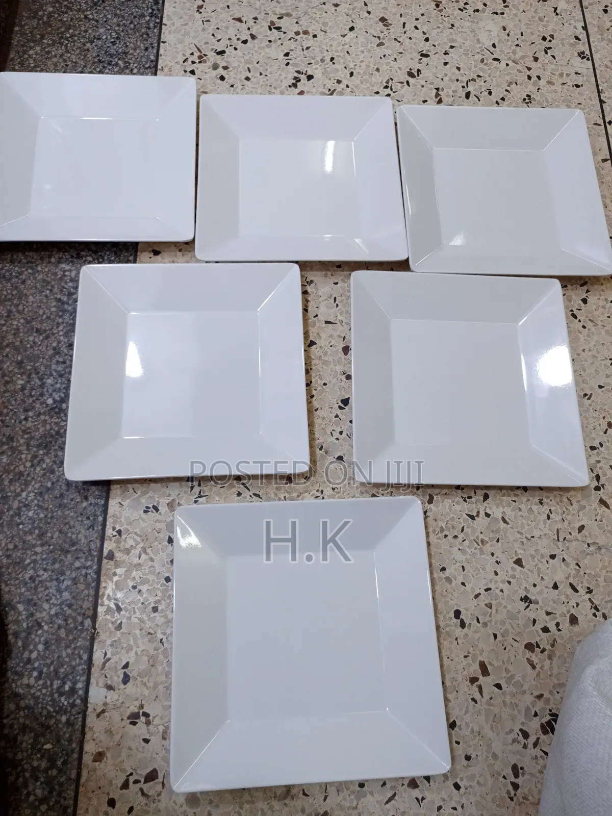 Square Melamine Dinner Plate 6pcs