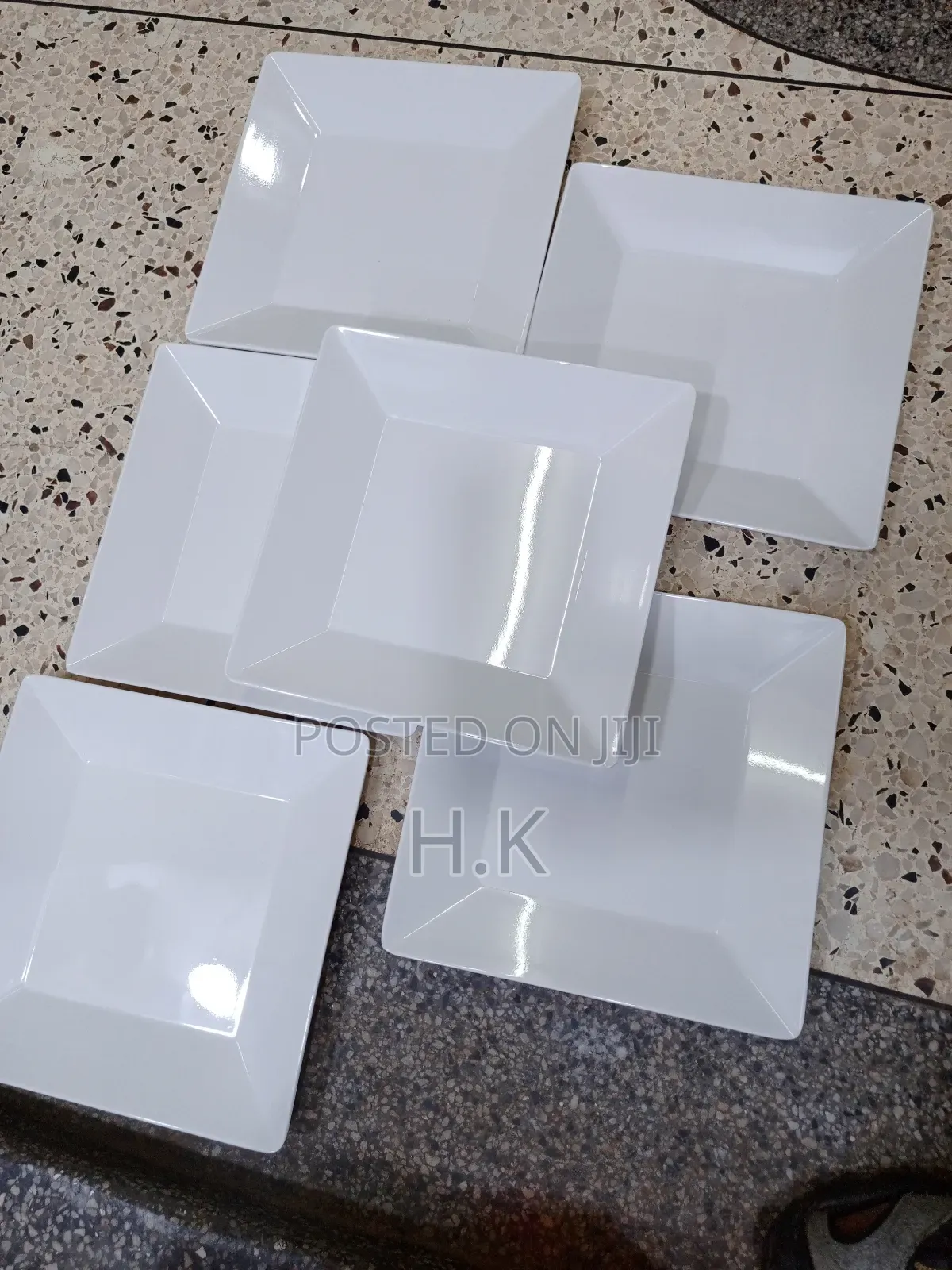 Square Melamine Dinner Plate 6pcs