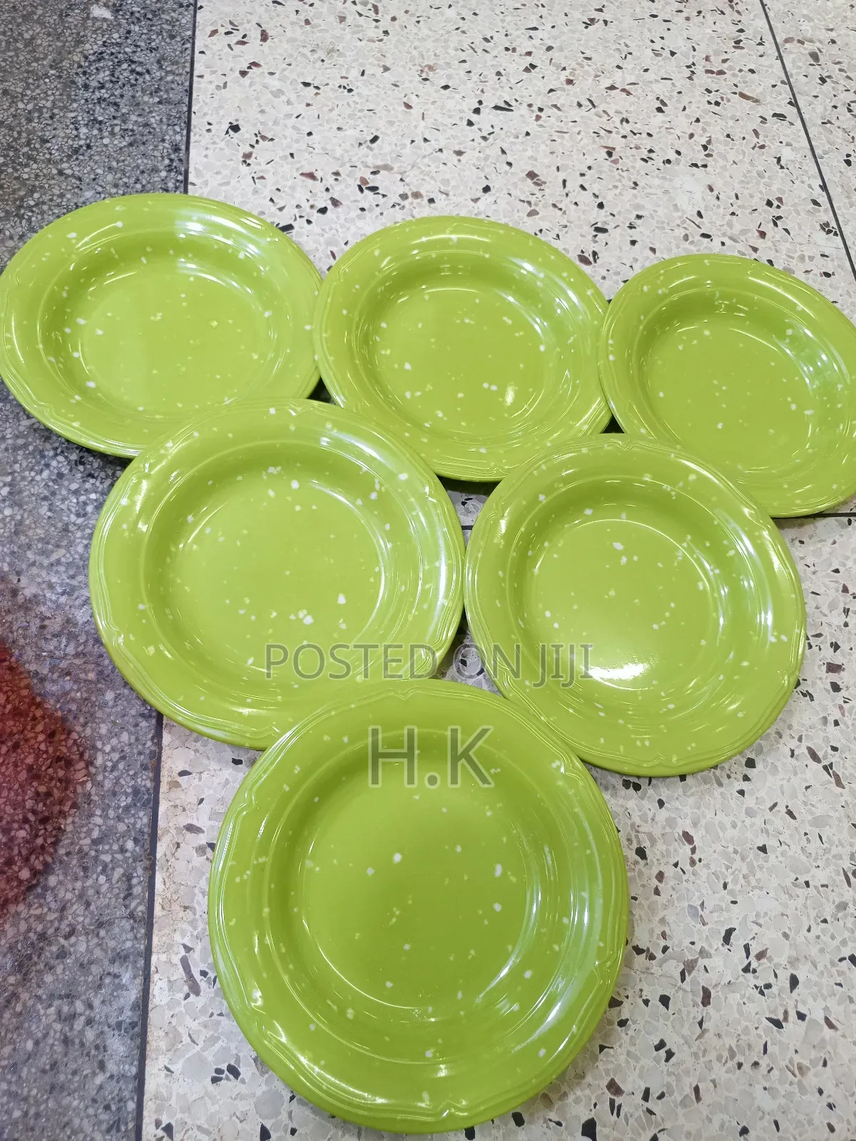 Heavy Melamine Plates 6pcs (Green)