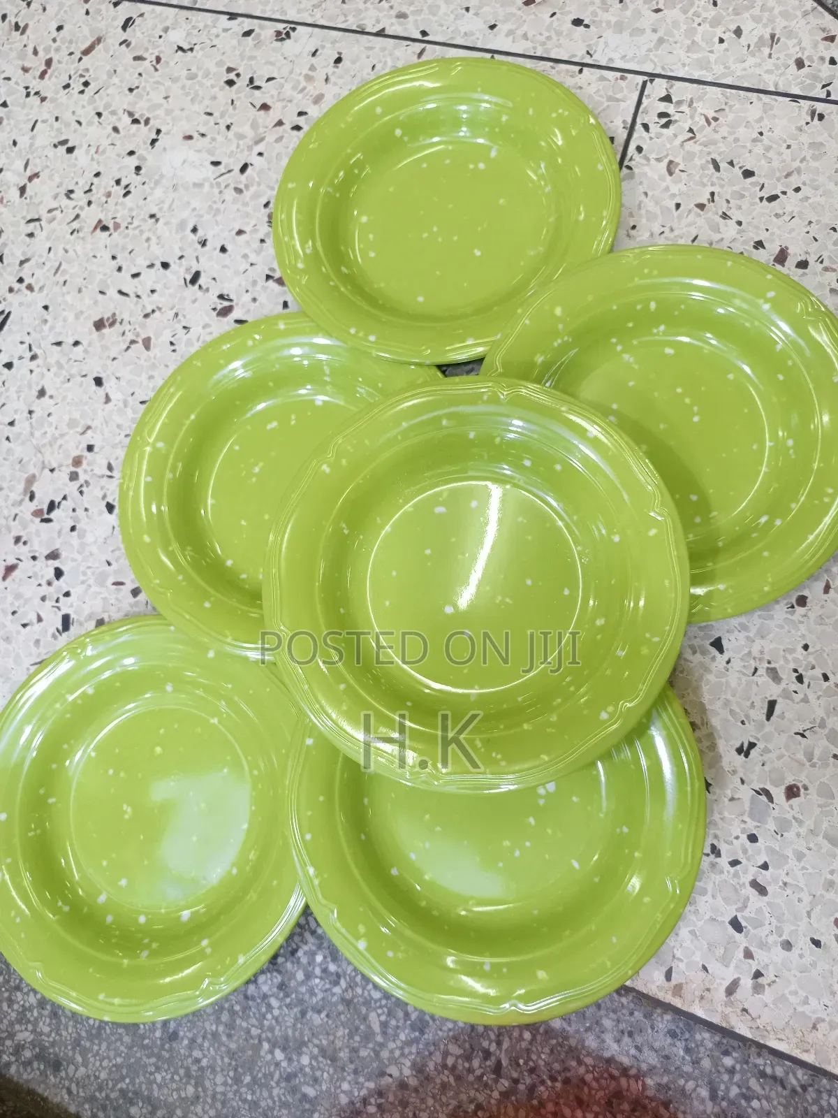 Heavy Melamine Plates 6pcs (Green)