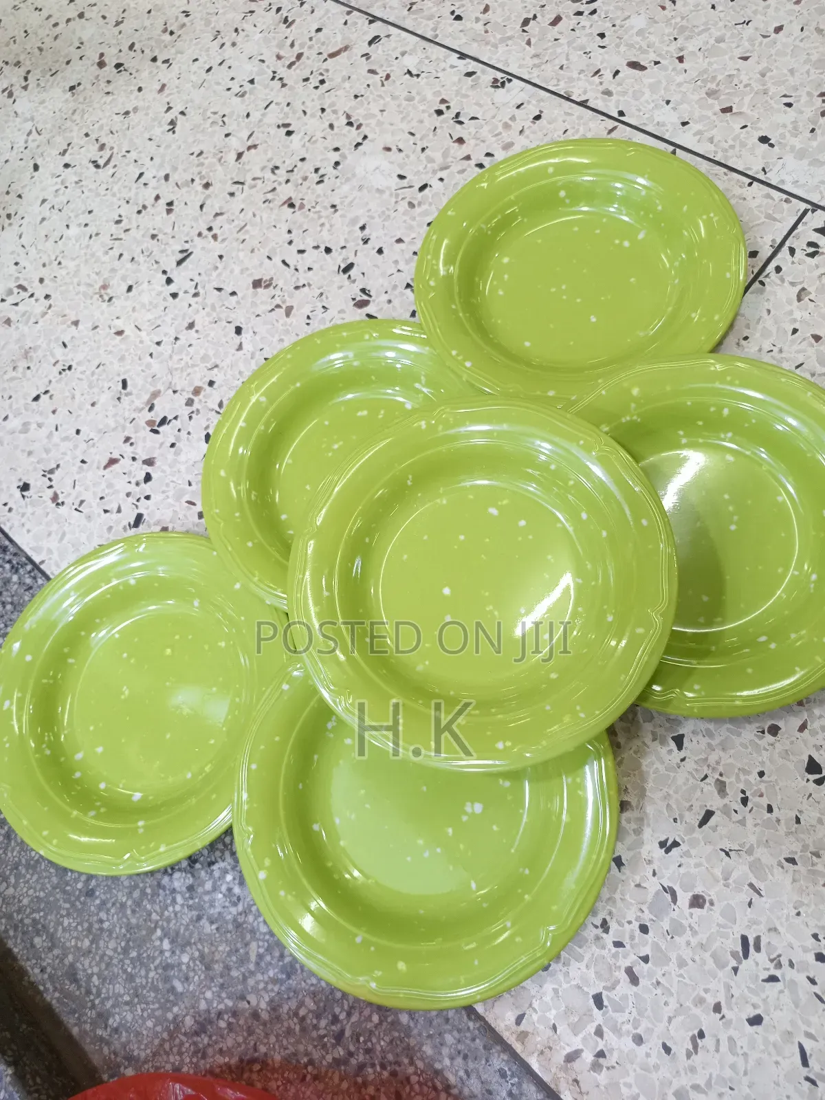 Heavy Melamine Plates 6pcs (Green)