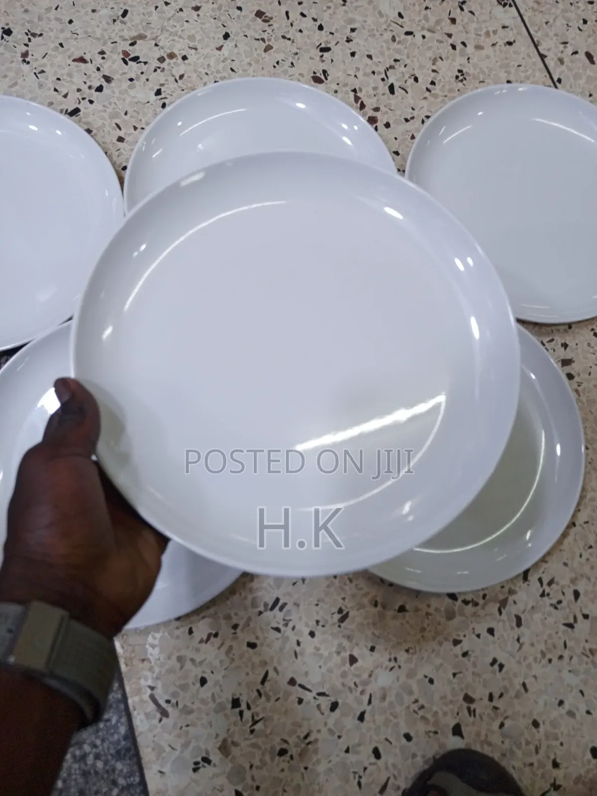Wide Melamine Dinner Plates(6pcs )