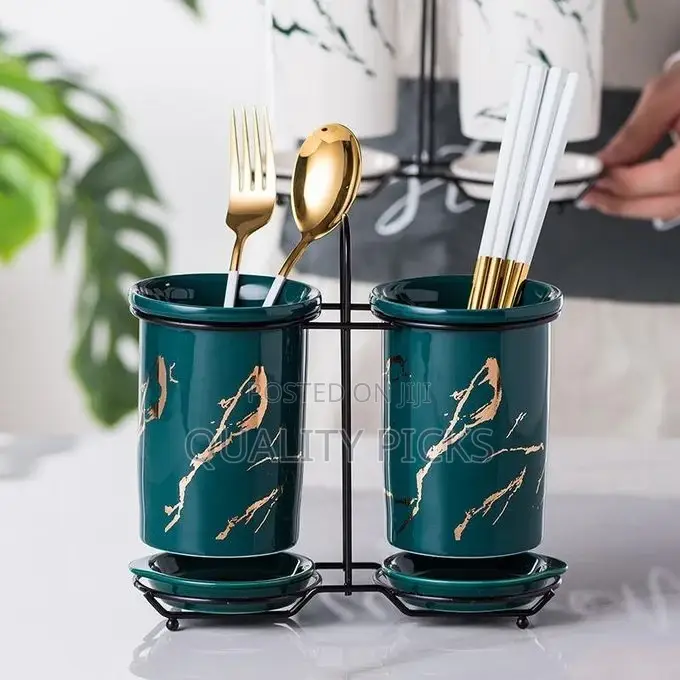 Chopstick Kitchen Rack Ceramic Spoon Cutlery Utensil Holder