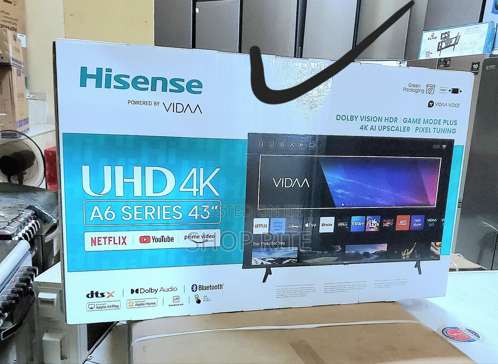 Hisense 4K Uhd 43inches Smart A6 Series TVS