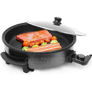 Electro Master 28cm 4cm Deep Electric Frying Pan With Cover