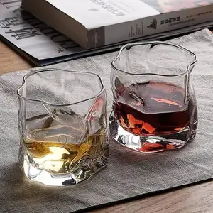 6 Pieces of 250ml Creative Distorted Shape Whisky Glasses