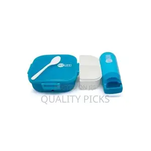 Leak Proof 3 Compartment Lunch Box With Bottle (350 ML)