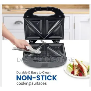 2 Bread Slices Sandwich Panini Maker for Breakfast-Black