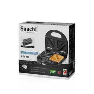 Saachi 2 Sandwich Non Stick Plates-Silver/Black