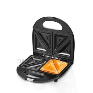 Saachi 2 Sandwich Non Stick Plates-Silver/Black