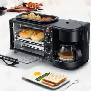 Hoffmans 3 in 1 Home Breakfast Machine Coffee Frying Pan