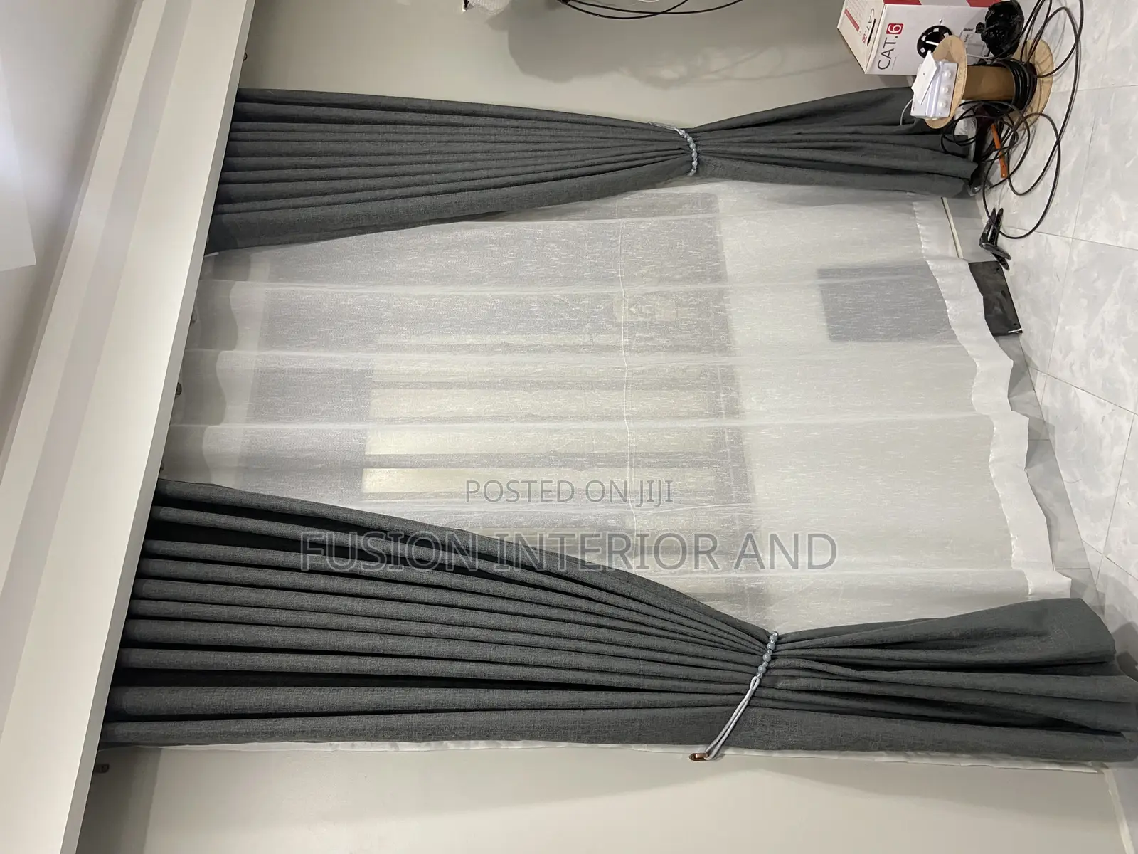 Plain Grey Heavy Curtains