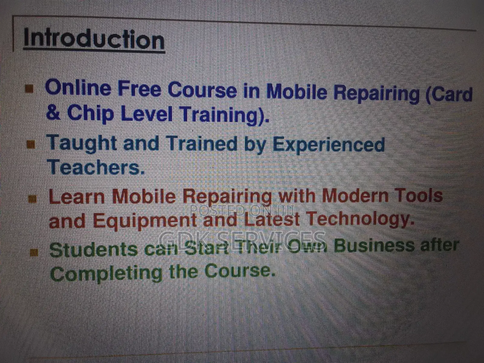 Phone Repair Training