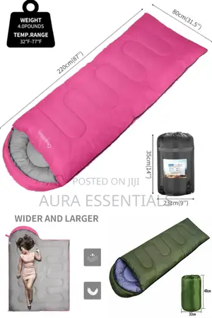 Green Polyester Sleeping Bag