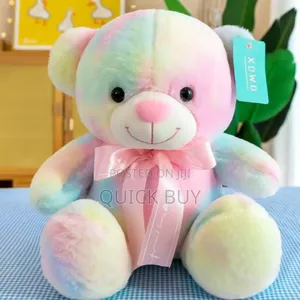 Fantasy Colorful Teddy Bear Tie-Dye Stuffed Elegant Bear