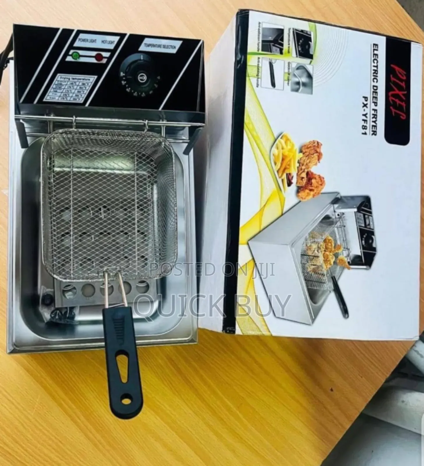 Heavy Duty Stainless Pixel Single Electric Deep Fryer 6L