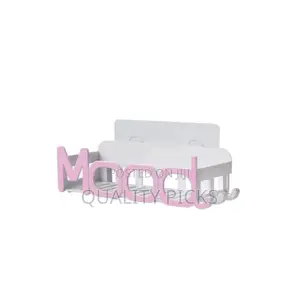 1piece Letter Wall-Mounted Bathroom Shelf Rack Holder