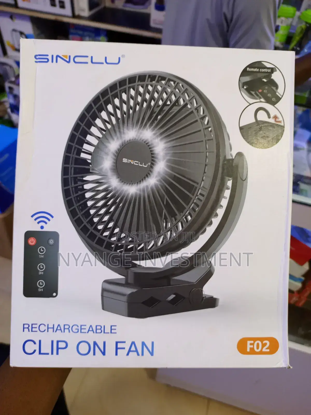 Rechargeable Clip on Fan With a Remote.