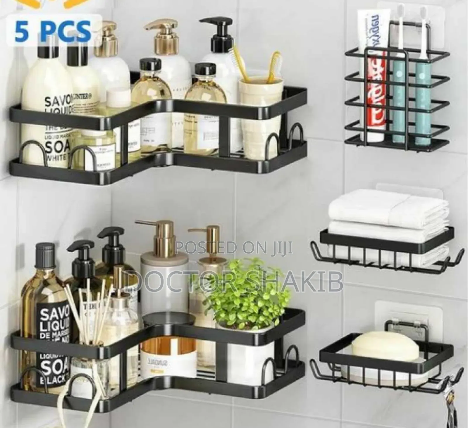 5pcs New Corner Shower Caddy