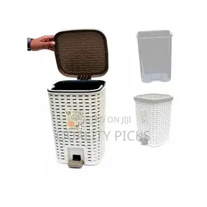 10L Dust Bin Lockable Pressing Type Step Foot Pedal Trash