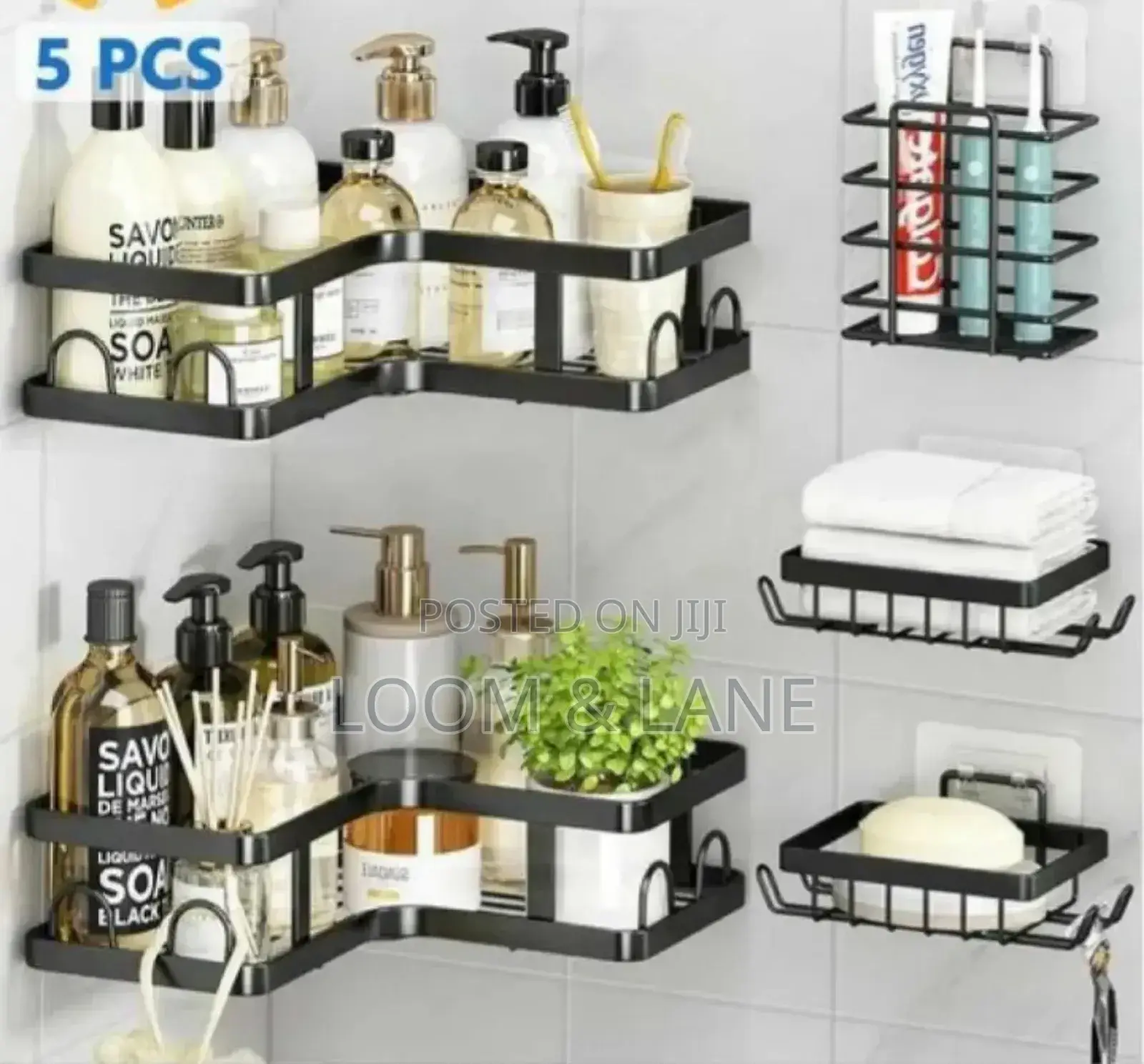 5pcs Set of Cosmetics Bathroom Storage Rack