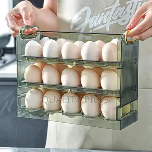 3 Layer Egg Holder for Fridge Storage Container Tray