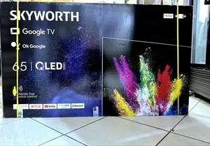 New Skyworth 65inch Smart Qled TV 3yrs Warranty