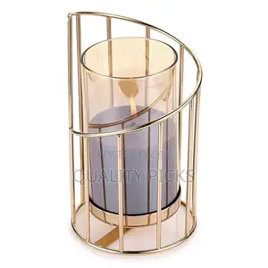 Geometric Pillar Candle Holder Decorative Candle Stand Metal
