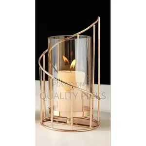 Geometric Pillar Candle Holder Decorative Candle Stand Metal
