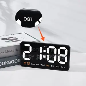Date Table Clock Wall-Mounted Dual Alarms Digital
