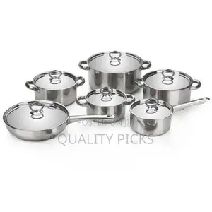 15 Pieces of Stainless Steel Saucepans Pots Cookware Set