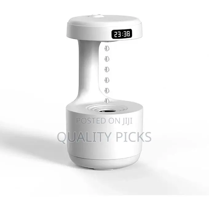 Anti-Gravity Humidifier With Clock Water Drop Aroma Diffuser